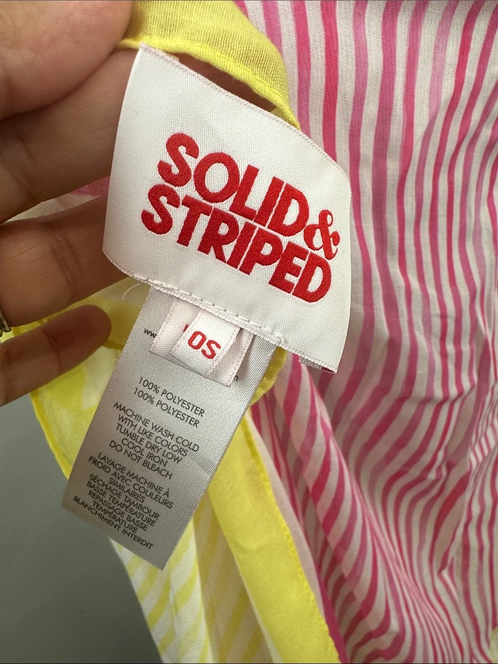 SOLID AND STRIPED The Pareo Pink and Yellow Striped Sarong OS